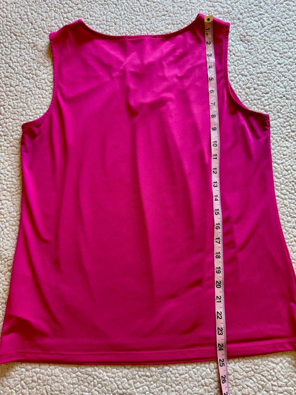 Nine West Hot Pink Twist Neck Sleeveless Blouse Top Size Large - Picture 8 of 9
